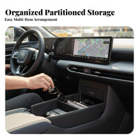 Foldable Central Console Lower Storage Box Tailored Vehicle Interior Accessory Non-Destructive Installation Car Organizer Large Capacity for Drivers, Daily Commute, Long-Distance Travels
