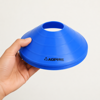 Football Training Equipment, 10 Pack Marker Disc Cones 19cm, Flexible Training Cones with Storage Rack & Mesh Bag