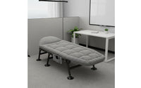 Single Folding Cot Foldable Portable Guest Bed No Assembly Required Padded Recliner Bed for Balcony, Hospital, Camping