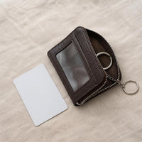 Fashion Lychee Pattern Mini Coin Purse with Accordion Card Holder and Double Zipper