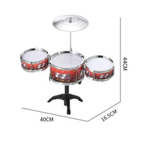 With Lights and Vocal Amplifier Junior Jazz Drum Kit Music Enlightenment Kids Drum Set Easy Assembly Toy Percussion Set for Beginners