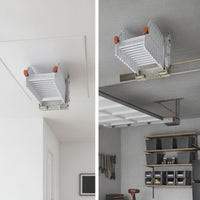 Wall-Mounted Folding Loft Ladder Space-Saving Retractable Attic Stair Telescopic Attic Ladder for Homeowners