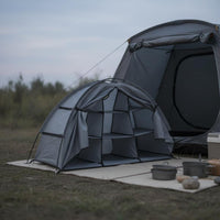 Space Saving 9-Compartment Storage Tent Lightweight Foldable Tent Organizer Long-Lasting 9 Shelf Camping Organizer for Outdoor, Travel