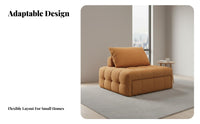Easy-to-Clean Fabric Curved Sectional Minimalist Design Curved sectional Couch Plush Comfort Sofa dense foam padding for Apartment Dwellers, Homeowners, Interior Designers, Lounge Area