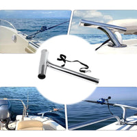 Stainless Steel Rod Holder Heavy Duty Marine Fishing Pole Holder Polished Finish Boat Fishing Rod Rack for Anglers, Yacht