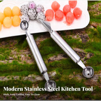 Fruit Carving Stainless Steel Double Head Fruit Tool Water Fruit Ladle Ing Utensil Multi-Functional Fruit Baller Spoon