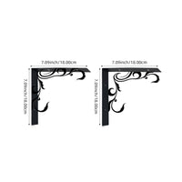 Wall Shelf Brackets Farmhouse Wall-Attached Shelf Brackets Sturdy for Entryway