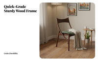 Vintage Design Feline Ear Back Chair Solid Wood Legs Accent Seat High-Density Foam Cushion Household Furniture Ergonomic Backrest for Small Apartment Residents, Interior Design Enthusiasts, Homeowners, Dining Room, Bedroom, Home Office, Kitchen