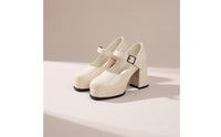 1/6 Scale Doll Shoes with Ankle Strap Doll Elevated Shoes Glossy Elevated High Heels for Customizers, Figure Customization