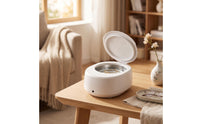 Jewelry Cleaner with Hinged Lid Compact Cleaner with Stainless Steel Tank Countertop Vibrational Bath for Home, Travel
