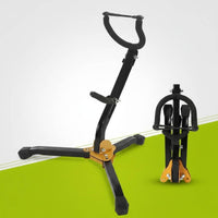 Compact Foldable Saxophone Stand Anti-Slip Feet Saxophone Floor Stand Sturdy Metal Construction Portable Sax Holder for Saxophonists