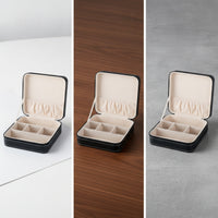 Zippered 3-Slot Glasses Box Leather Glasses Storage Box Compact Sunglasses Storage Case Structured for Travelers