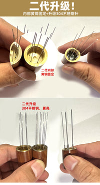 Stainless Steel Coffee Distribution Needle Tool with Storage