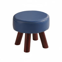 Multi-Functional Round Wooden Stool Comfortable Seating Round Four-Legged Stool sturdy Footrest Minimalist Design for Adults, household members, Seniors, Living Room, Entryway, Bedroom, Study