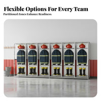 Firefighter Gear Rack Stainless Steel Construction Fire Station Uniform Rack 360° Rotation Rotating Turnout Gear Stand for Firefighters