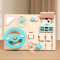 Car Driving Busy Board Screen Play Educational Busy Board Materials Fine Motor Skill Toy for Young Children
