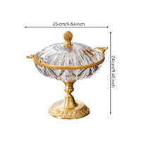 Faceted Lidded Serving Bowl Candy Bowl
