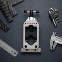 Aluminum Alloy Two-Wheeler Tube Cutting Clamp Stainless Steel Steerer Tube Clamp Textured Base Fork Steerer Cutter Cross Handle