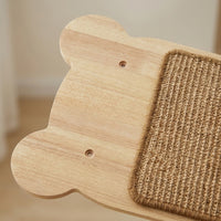 Space Capsule Cat Bed, Wall Mounted Cat Shelf with Sisal Cord Feline Scratcher, Hanging Wood Perch for Indoor Cats Climbing, Sleeping, and Scratching