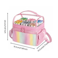 Art Marker Organizer Bag Large Capacity Marker Storage Bag Adjustable Shoulder Strap for Students, Kids