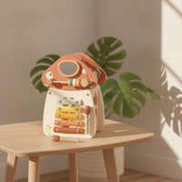Fungus Activity Toy Wooden Toy with Mallet Shape Sorter Child-Centered Early Learning for Toddlers, Playroom, Kindergarten