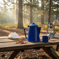 Enamel Mug Thickened Metal Camping Mug Metal Border Coffee Mug Lightweight Vintage Design Camping Mug Campfire Safe for Campers