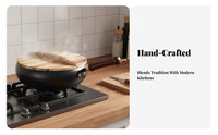 Hand-Handcrafted Iron Wok Naturally Non-Stick Hand Handcrafted Iron Pan Traditional Chinese Stir-Fry Pan Long-Lasting