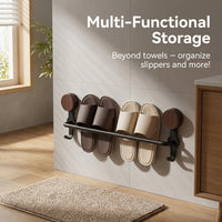 Towel Bar for Washroom and Wet Room with No-Drill Suction Cup Installation, Single Bar Wall Mounted Rack for Bathroom 50cm
