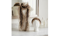 Transparent dot pattern Scarf Lightweight Lace Neck Wrap Head Covering Scarf for Women, Girls