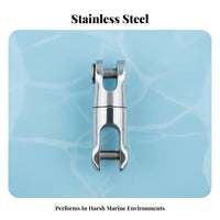 Stainless Steel Anchor Connector Anchor Rotating Joint Connector Multi-Directional Docking Rotating Joint Prevents Twisting