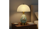 Soft Ambient Light Vintage Ceramic Table Lamp Indoor Lighting for Bedroom, Study