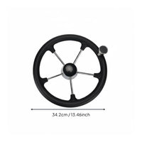 Marine Steering Wheel with Knob Boat Steering Wheel Non-Slip Grip