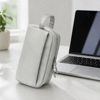 Large Cable Organiser Bag, Waterproof Pouch for Cables, Portable Electronics Organiser, Polyester Travel Accessory Storage with Zipper
