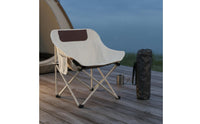 Folding Camping Chair Stable Design Portable Camping Chair Portable Fishing Stool Wide Seat Side Storage Pocket