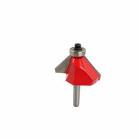 Tungsten Carbide Blade 45 Degree Chamfer Bit and Wear-Resistant 1/4 Inch Shank Chamfer Bit Splinter Clean Cutting Power Tool Accessory Industrial Grade for Woodworkers, Carpenters, Cabinet Making