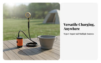 Flexible Hose Digital Display Shower Pump Type-C Rechargeable Shower