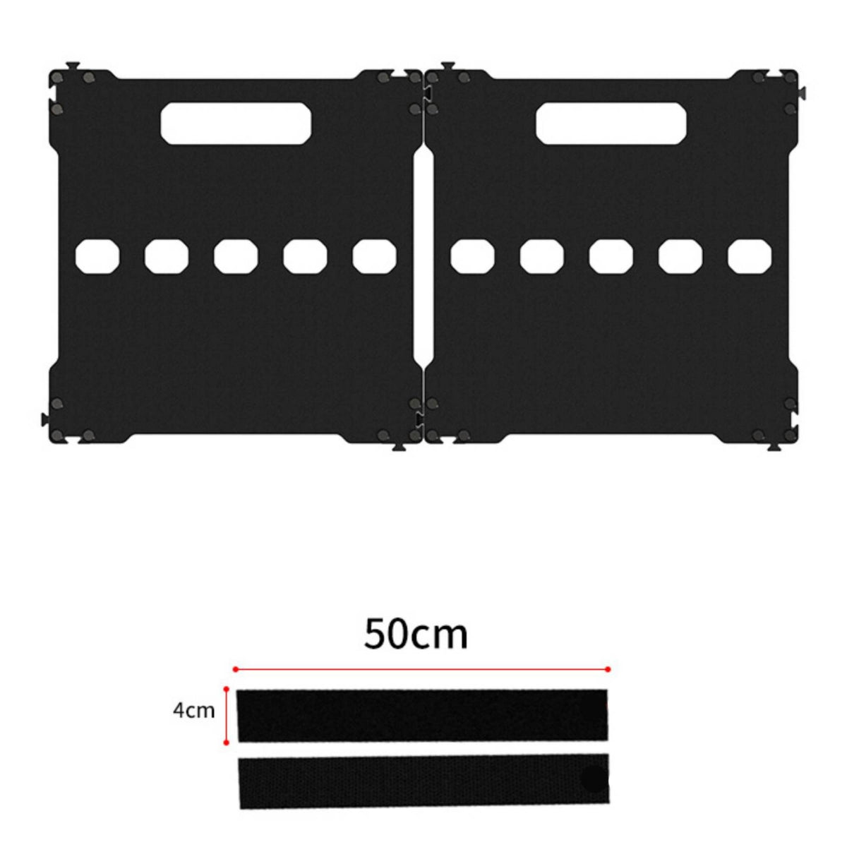 2 Pieces Interlocking Modular Pedalboard Anti-Slip Pedalboard with Adjustable Feet Textured Gear Sturdy for Guitarists, Bassists, Stage