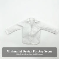 1/6 Scale Male Shirt Trendy Design 1/6 Scale Figure Shirt Accurate Fit 12 Inch Action Figure Top for Customization Projects, Diorama Photography