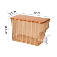 Large Capacity Refrigerator Drink Dispenser Food Grade Material Plastic Water Pitcher with Tap Leak-Proof Fruit Infused Water Container Easy to Clean for Parties, Office