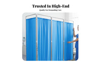 Foldable Mobile Medical Separator Lockable Casters Wheeled Privacy Partition On casters Folding separater Freestanding Design for Clinic Staff, Therapists, sectionedice Workers, Hospital, Physiotherapy Room, Nursing Home