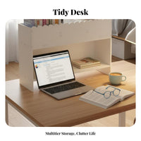 Multi-Tier Book organizer Space-Saving desktop Rack Easy Assembly for Study Area