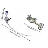 Drum Rack Extension Arm Metal Construction Cymbal Holder Clamp Attachment Chrome Finish Curved Cymbal Extension Arm for Stage Performance