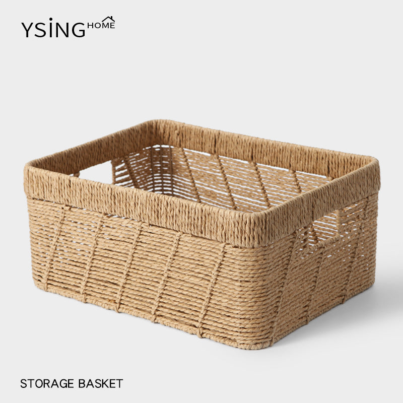 Woven Storage Basket for Snacks, Laundry, and Desktop Organization