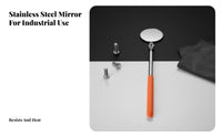 Extendable Undercar Mirror Portable Telescopic Inspection Mirror Hand Tool Long-Lasting Design for Technicians