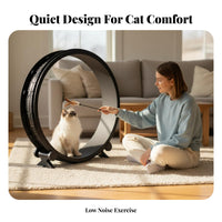 noiseless Design Cat jogning Wheel Quiet Operation Enclosed Circular Cat jogner Promotes Healthy Exercise Feline Fitness Equipment long-finaling Construction for felines, Indoor companions, Small Dogs, Indoors, Apartment, Living Room, Bedroom