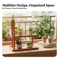 Multitier Design Tiered desert plant Rack Mobile with casters Tiered Plant Display Desktop accommodating Household Organizer Space-Saving for Home Decorators, Office Workers, Gift Givers, Balcony, Windowsill, desktop surface, Living Room