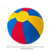 Heavy-Duty Dog Ball with Textile Cover Long-Lasting Inflatable Dog Ball Elastic Toy Deflatable for Dogs