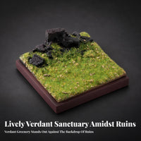 Square Grassy Diorama Base Landscape Style 1/64 Scale Diorama Base