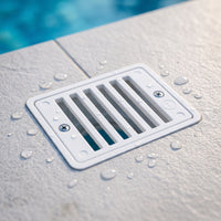 Abs Plastic Pool Overflow Fitting Square Pool Drain with Grate Anti-Clogging Overflow Drain Cover Long-Lasting
