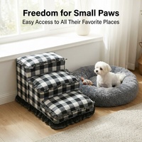 Removable Washable Cover Pet Stairs, Dog Steps for Furniture Use, Smooth Climb Dog Stairs, Anti-Slip Bottom Dog Steps, Securely in Place Pet Stairs